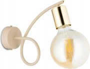 Kango fali lámpa Bézs arany kiegészítőkkel 1xE27 Modern Nappali Taupe