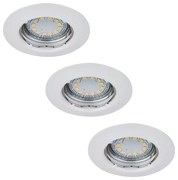 Rabalux 1046 - KÉSZLET 3xLED Beépíthető lámpa LITE 3xGU10-LED/3W/230V