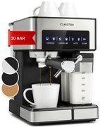 Klarstein Arabica Comfort, kávégép portaszűrővel, 1350 W, 20 bar, 1,8 l, érintőképernyő