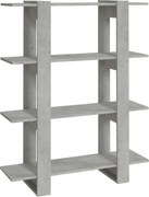 vidaXL betonszürke könyvszekrény/térelválasztó 100 x 30 x 123,5 cm