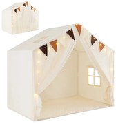 Játszósátor csillagfényekkel, bézs