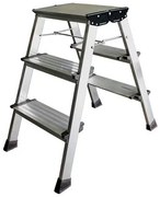 Fellépő, 3 lépcsőfokos, alumínium, KRAUSE Treppo (UL32)