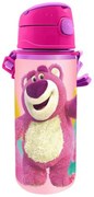 Disney Játékháború Lotso alumínium szívószálas kulacs akasztóval 600 ml