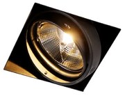 Beépített reflektor fekete GU10 AR111 keret nélküli - Oneon