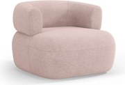 Világos rózsaszín buklé fotel Jenny – Micadoni Home