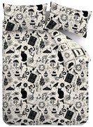 Fekete-bézs egyszemélyes ágyneműhuzat 135x200 cm Enchanted Witchcraft – Catherine Lansfield