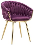 Lila bársony szék LUX 84cm