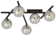 Mennyezeti lámpa SMART 5xE14/10W/230V fekete/szürke