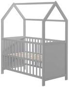 Szürke babaágy 60x120 cm – Roba