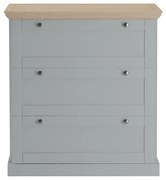 Szürke magas komód 75x80 cm Binz – Støraa