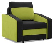 Hewlet fotel, szövet anyag, bonell töltet, fekete - zöld