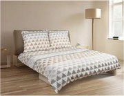 Szatén ágyneműhuzat 200x220 prémium 04a szürke-bézs