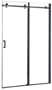 Bold görgős zuhanyajtó 120x195 cm fekete