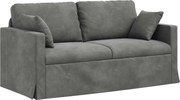 vidaXL Kanapé Sötétszürke 158 x 78 x 80 cm Bársony