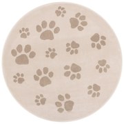Bézs gyerek szőnyeg ø133 cm Paws Light Beige – FD