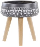 Szürke virágtartó 37 cm MOUSSATA Beliani