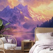 Fotótapéta - Varázslatos napfelkelte a hegyekben (147x102 cm)