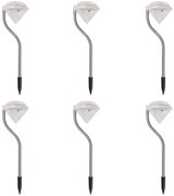 6 db 9x7,8x29,5 cm napelemes LED kerti lámpa