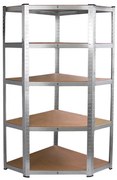 Nagy teherbírású sarokpolc 180x70x40-40 cm 175 kg króm
