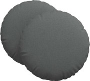 vidaXL Ülőpárnák 2 pcs Sötétszürke Ø60 x 21 cm szövet
