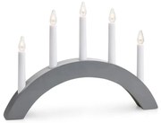 Markslöjd 704470 - Karácsonyi gyertyatartó ATLE 5xE10/3W/230V szürke
