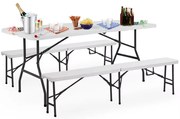 Casaria® Sörkészlet 183 cm - fehér