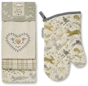 Konyharuha és edényfogó szett 4 db-os Woodland – Cooksmart ®