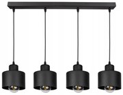 Függőlámpa fekete fém búrával | Loft - Industrial | Glimex Lavor 4xE27 GKL10C