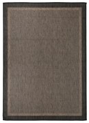 sötétbarna lapos szövésű kültéri szőnyeg 140 x 200 cm