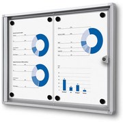 Belső információs kirakat Economy 2 x A4 - fémlemez hátlap, alumínium