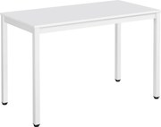 Fehér étkezőasztal fehér asztallappal, TESSA 120x60 cm