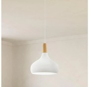 Eglo 901178-Függőlámpa kábelen SABINAR 1xE27/60W/230V átm.28cm fehér-