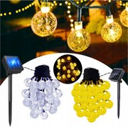 Napelemes Kerti Girland 30 Led 6,5m Kültéri Napelemes Lámpák Kertbe