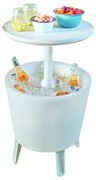 Kerek kerti asztal jégtartóval 49.5x49.5 cm Illuminated cool – Keter
