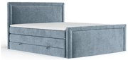Kék ágyneműtartós boxspring ágy 160x200 cm Lavenda – Maison de Rêve