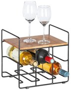 Loft bortartó állvány bambusz pohártartó polccal, 6 db palackhoz - Wenko