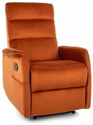 Vinci Velvet masszázsfotel, narancs