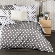 4Home pamut ágyneműhuzat, szürke pöttyös, 220 x 200 cm, 2 db 70 x 90 cm, 220 x 200 cm, 2 db 70 x 90 cm