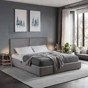 Szürke Bársony Franciaágy. 160x200 TULSA