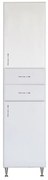 Bianca Plus 45 magas szekrény 2 ajtóval, 2 fiókkal, magasfényű fehér színben, jobbos