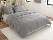 Pamut ágynemű krepp hatással LUXERA világosszürke hotel zseb II. osztály Ágyneműhuzat mérete: 70 x 90 cm | 140 x 200 cm