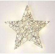 Karácsonyi világító csillag Silver, 30 x 30 cm, 20mikro LED, elemes