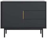 VIVALA 1D3S komód, fekete