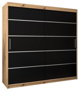 Ruhásszekrény 200 cm Verika 1 200 (artisan tölgy + fekete). 1063727