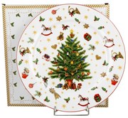 Karácsonyi fenyőfás porcelán nagy tányér 27 cm díszdobozban Christmas Tree