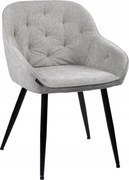 Szürke kárpitozott szék modern nappaliba, étkezőbe és konyhába Loren