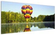 Hőlégballon a tónál képe (120x50 cm)