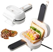 Melegszendvics sütő modern dizájnnal, kompakt, tapadásmentes bevonattal, 700 W