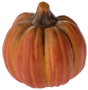 Tök őszi dekoráció kerek narancssárga, 12,1 x 11,6 x 12,1 cm, Mg