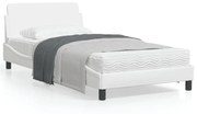 fehér műbőr ágykeret Dover 100x200 cm